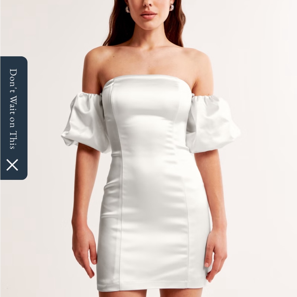 NWT Abercrombie & Fitch White Strapless Sheath Dress